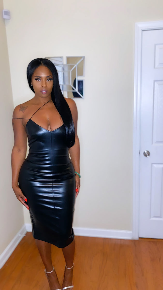Black leather dress Thelymelightboutique Black leather dress Thelymelightboutique
